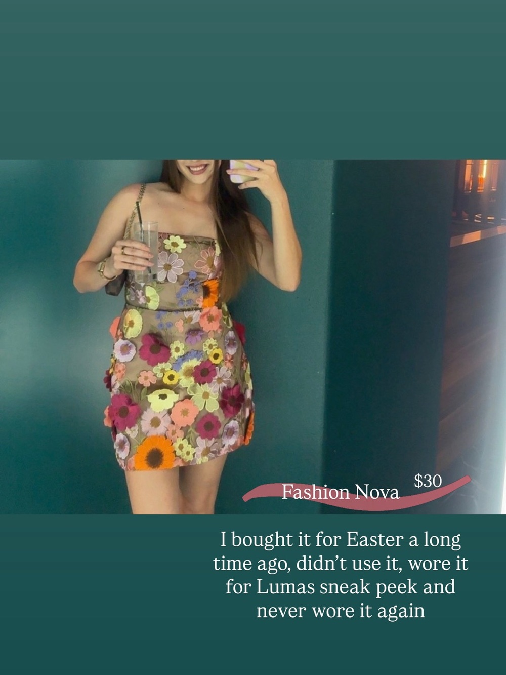 Fashion Nova Floral Strapless Mini Dress in Multicolor